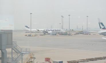 Finnairi A350 Hongkongi lennuväljal